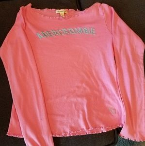 Pink Abercrombie shirt size L NWOT!!!